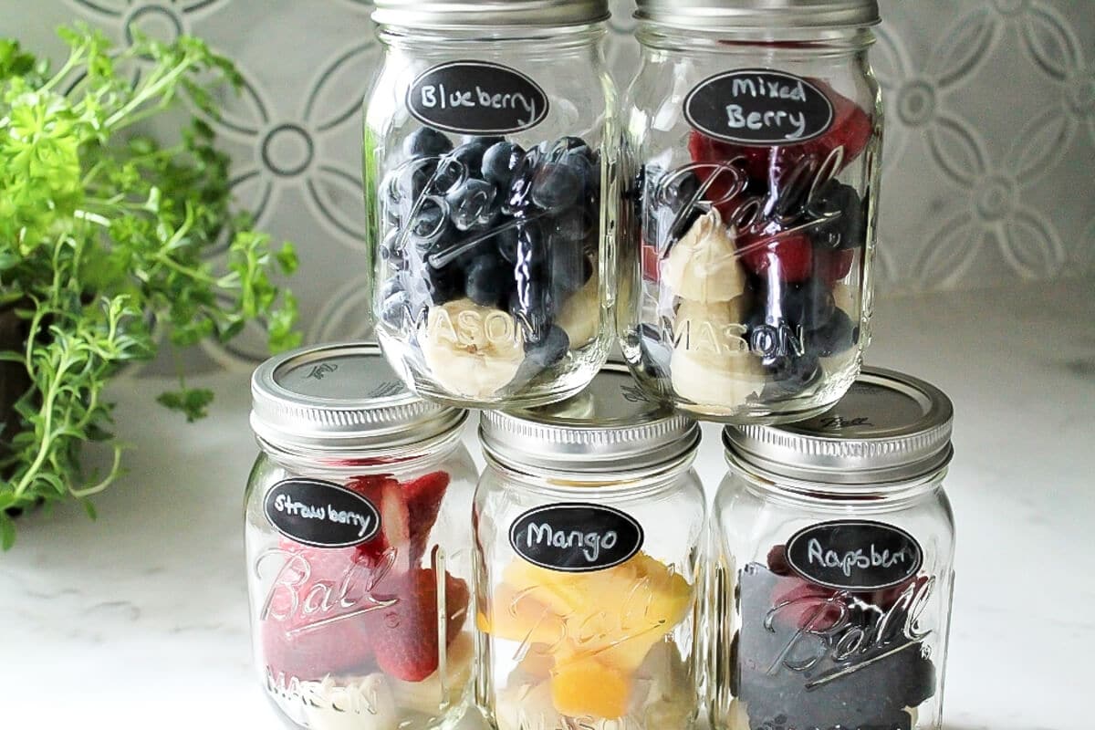 Make Ahead Smoothie Jars For The Freezer by denise_sweetpeasandsaffron, Quick & Easy Recipe