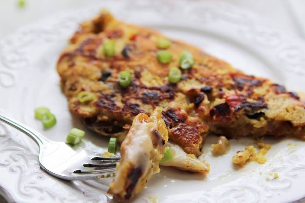 Chickpea Omelette The Best Vegan Omelette The Hidden Veggies