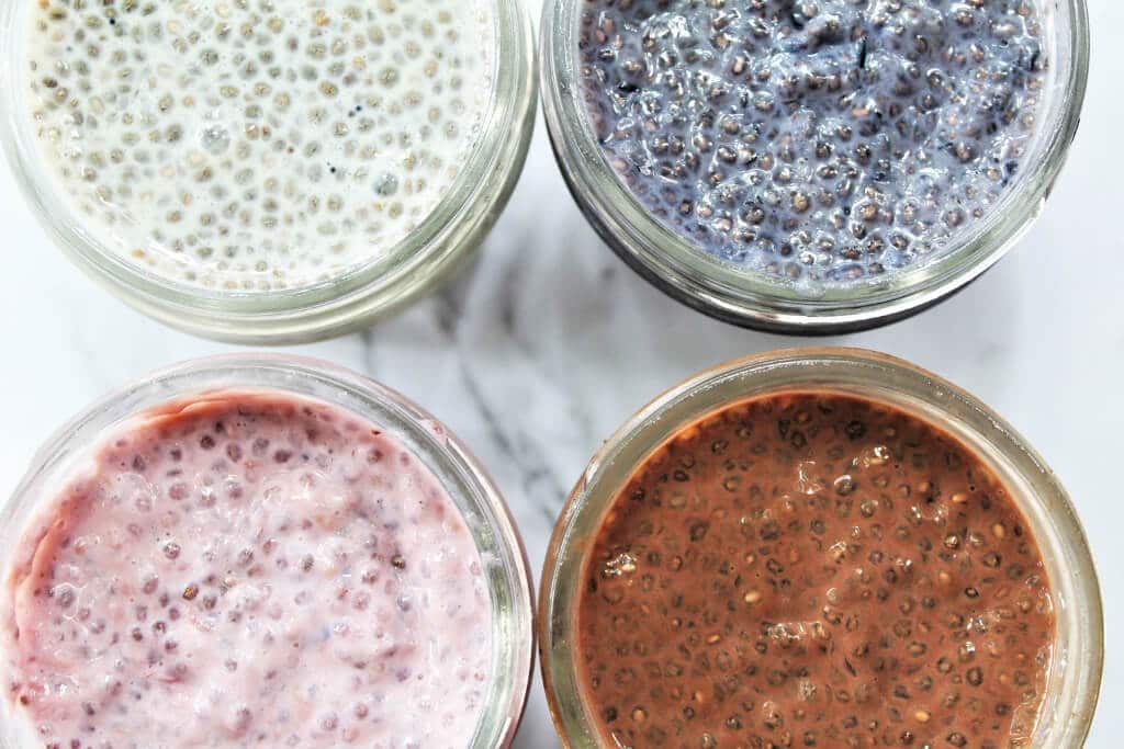 Easy chia seed pudding that you can make ahead and keep in the fridge ready to grab and go.