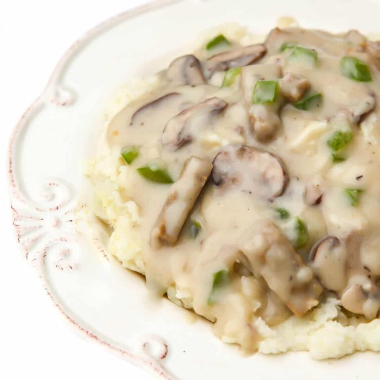 Vegan Chicken a la King (White Gravy) The Hidden Veggies