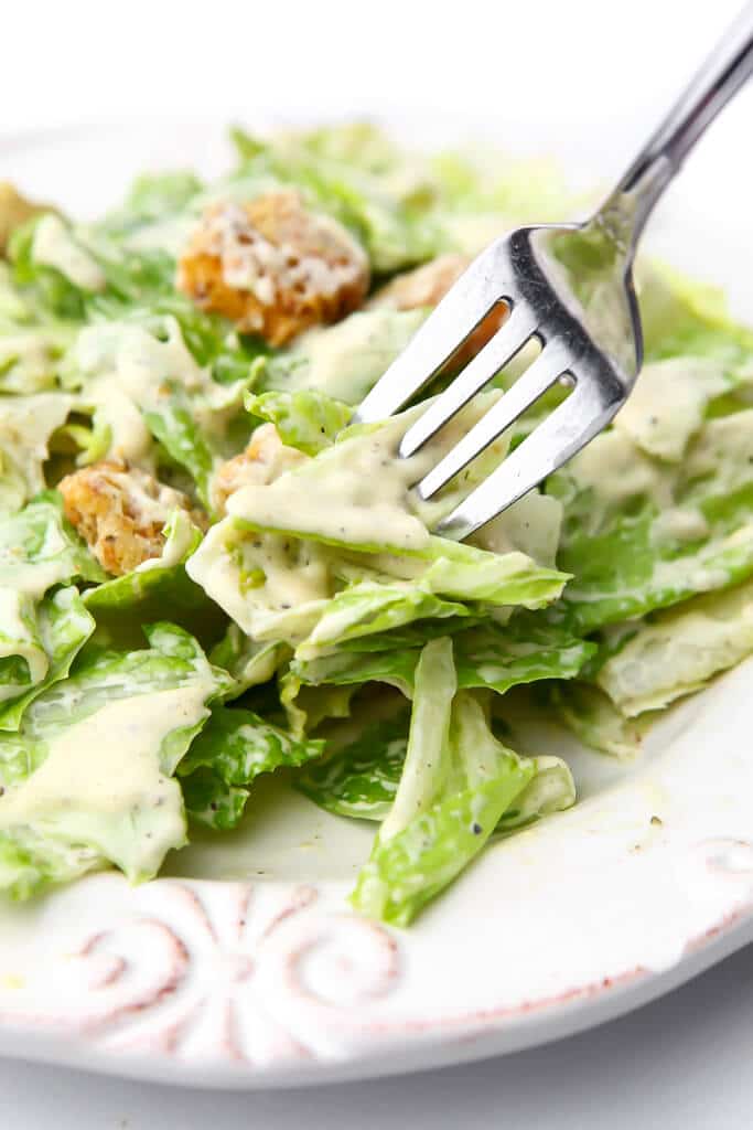 Easy Vegan Caesar Dressing (No Blender Needed) • Tasty Thrifty Timely