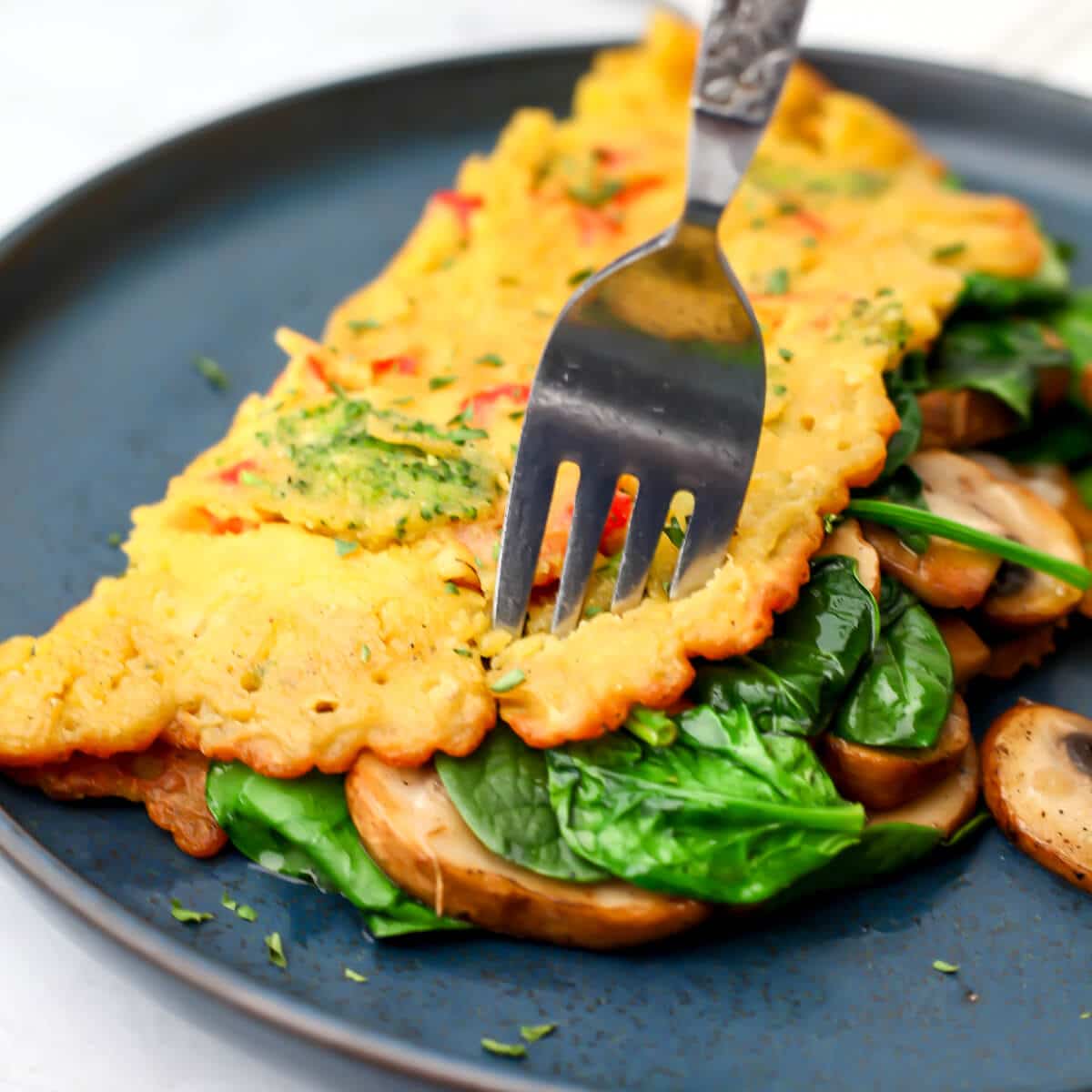 Chickpea Omelette - Vegan Omelette