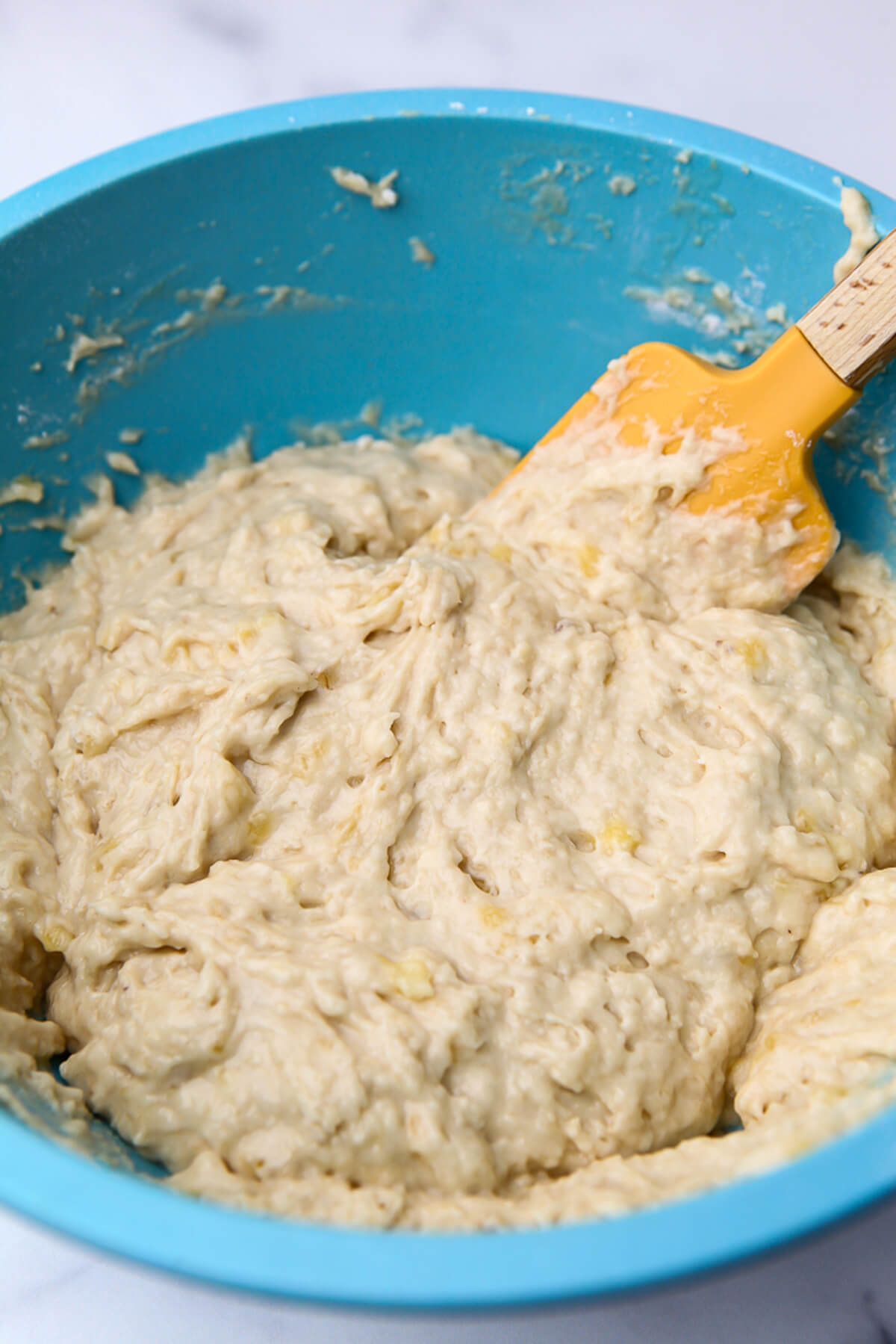 Vegan banana bread batter.