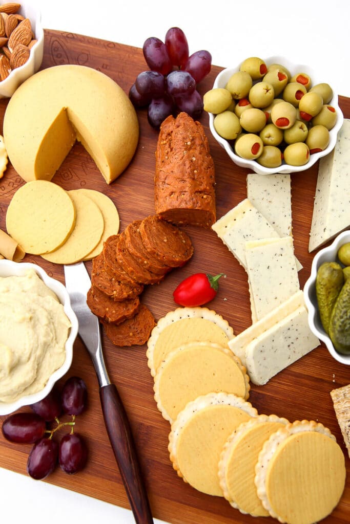 Vegan Cheese Board (Charcuterie Board) The Hidden Veggies
