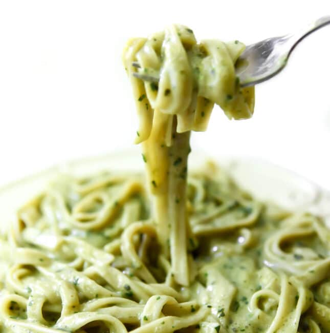 Creamy Vegan Pesto Pasta Sauce - The Hidden Veggies