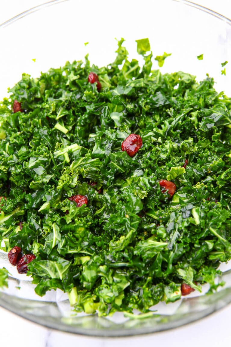 Vegan Kale Salad with Cranberries The Hidden Veggies