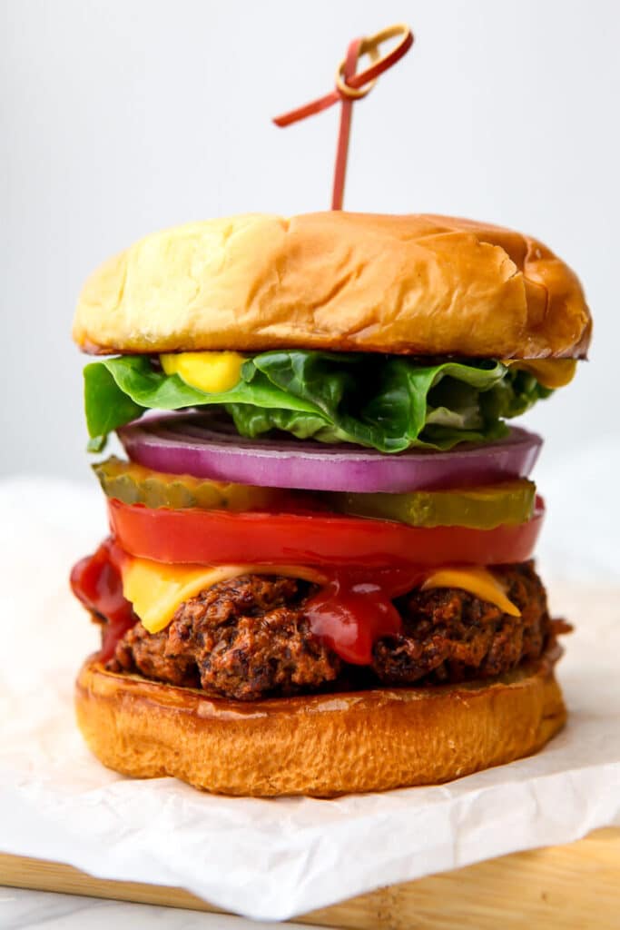 Seitan Burger (Best Veggie Burger Ever) The Hidden Veggies