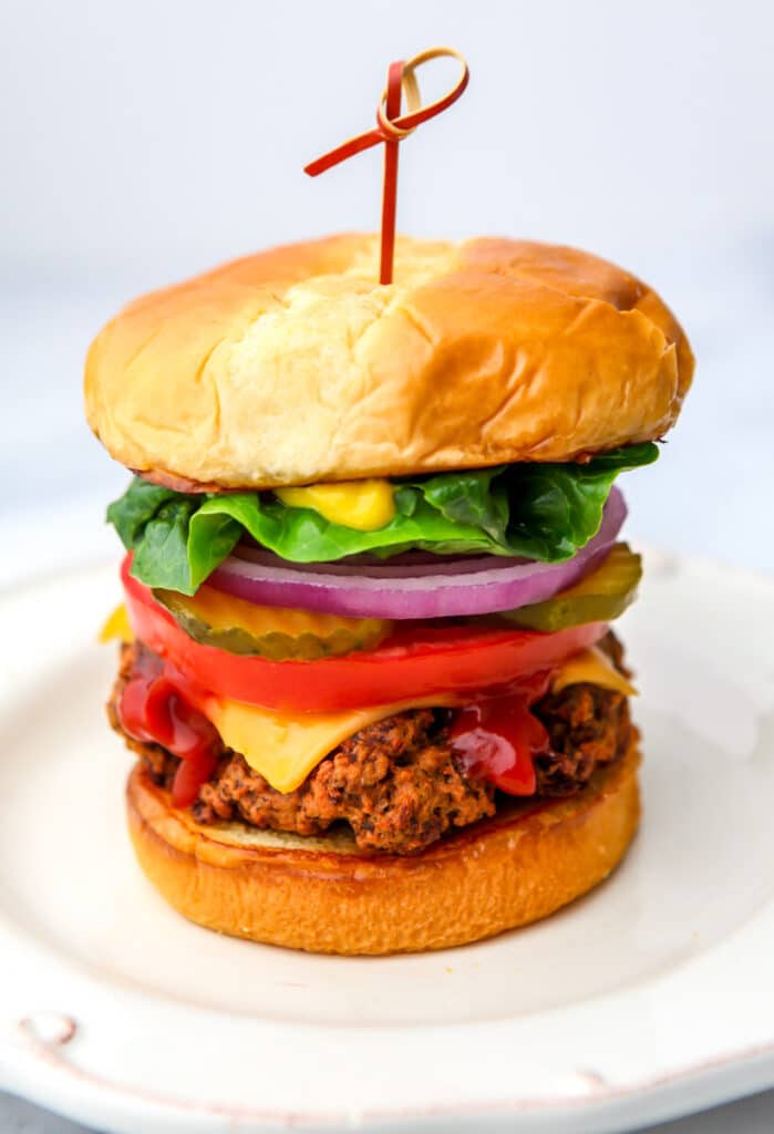 Seitan Burger (Best Veggie Burger Ever) The Hidden Veggies