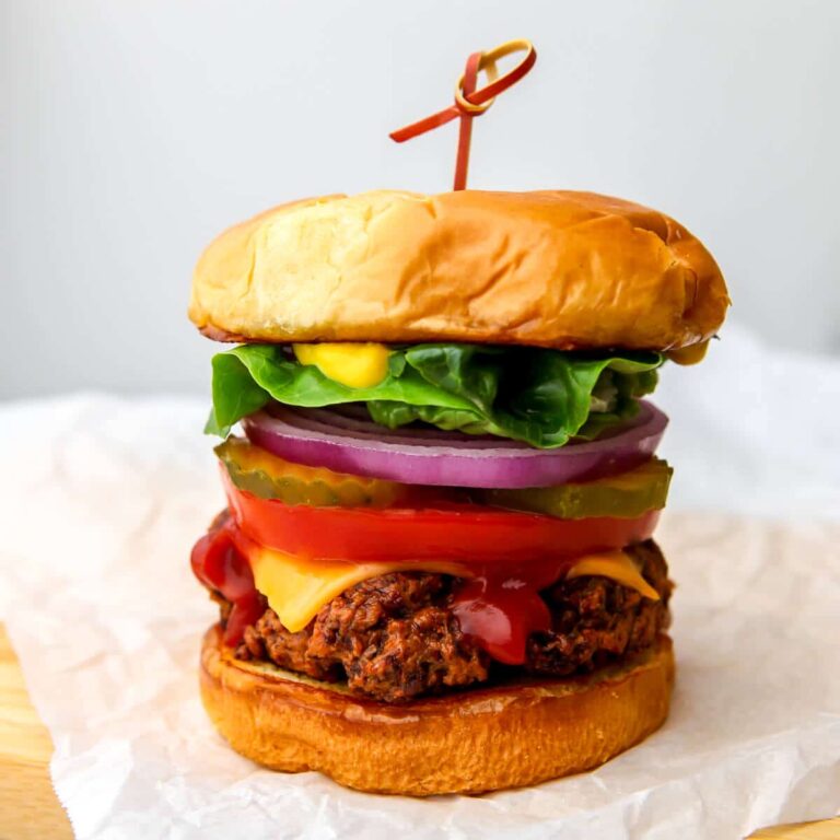 Seitan Burger (Best Veggie Burger Ever) The Hidden Veggies