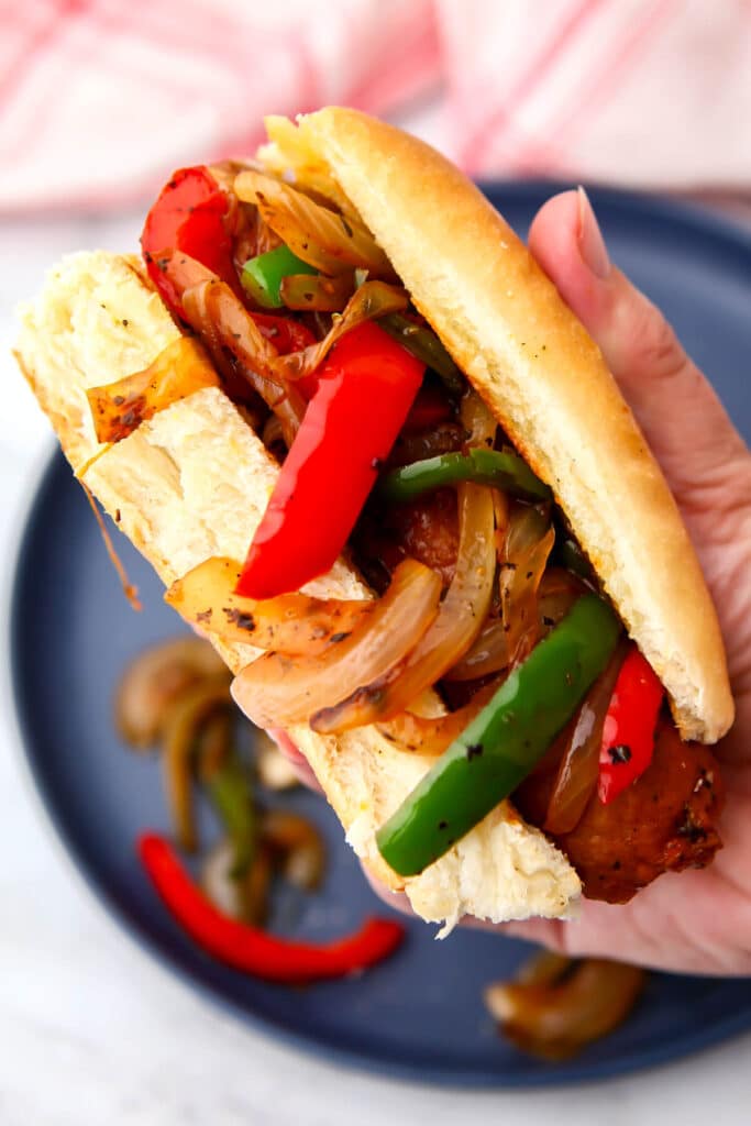 Vegan Sausage and Peppers The Hidden Veggies