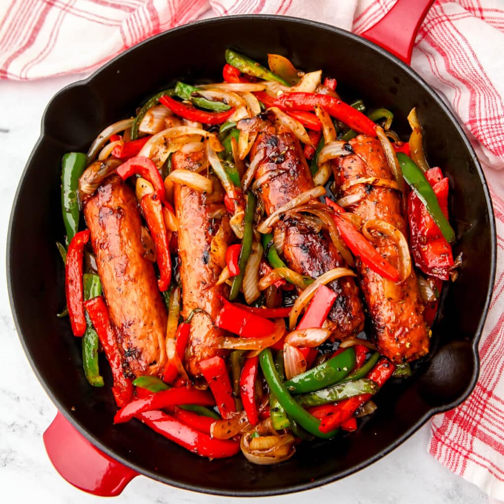 Vegan Sausage and Peppers The Hidden Veggies