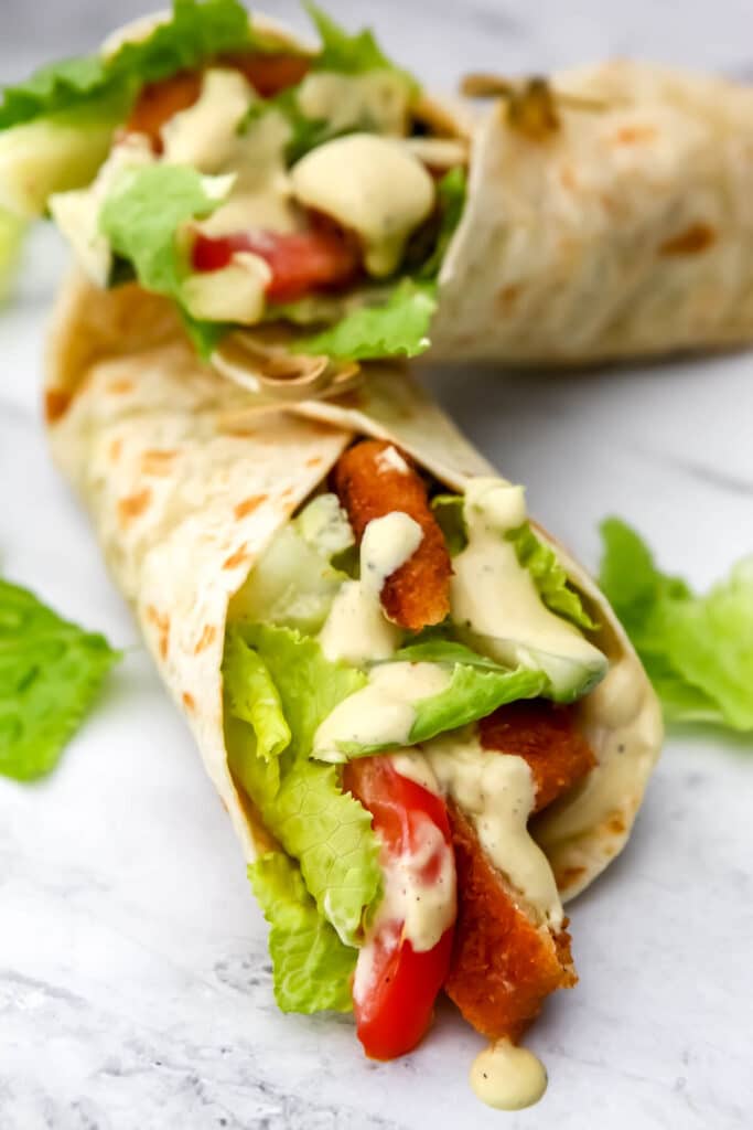 Vegan Chicken Wrap (with Caesar) The Hidden Veggies