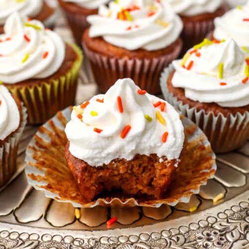Vegan Carrot Cake Cupcakes - The Hidden Veggies