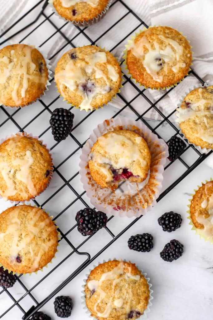 Vegan Blackberry Muffins - The Hidden Veggies