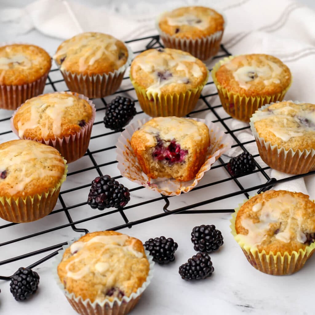 Vegan Blackberry Muffins - The Hidden Veggies